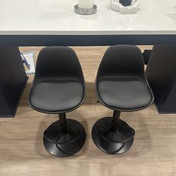 Black Mordern Barstool Set (2)