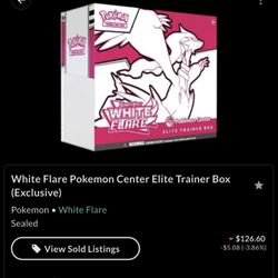 White Flare Pokemon Center Elite Trainer Box