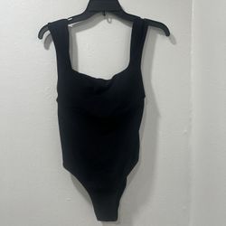 Zara Women's Solid Black One-Piece Swimsuit Size S