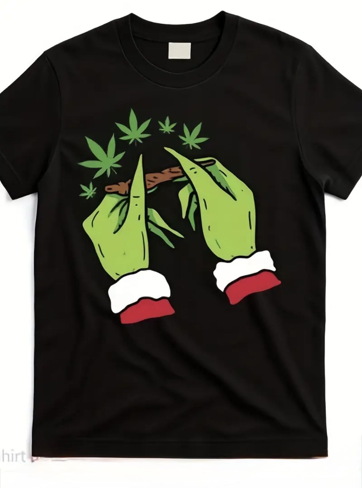 Men'S Funny Christmas Wẽěd Rolling Blunt Graphic T-Shirt