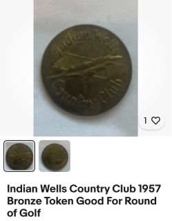 Indian Wells Country Club 1957 Bronze Golf Token