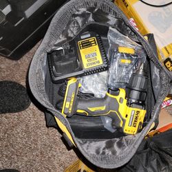 Drill, Battery,  Clip, Charger And Bag