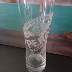 Peroni 0.2L Beer Glass Nastro Azzurro Signature Italian Pilsner