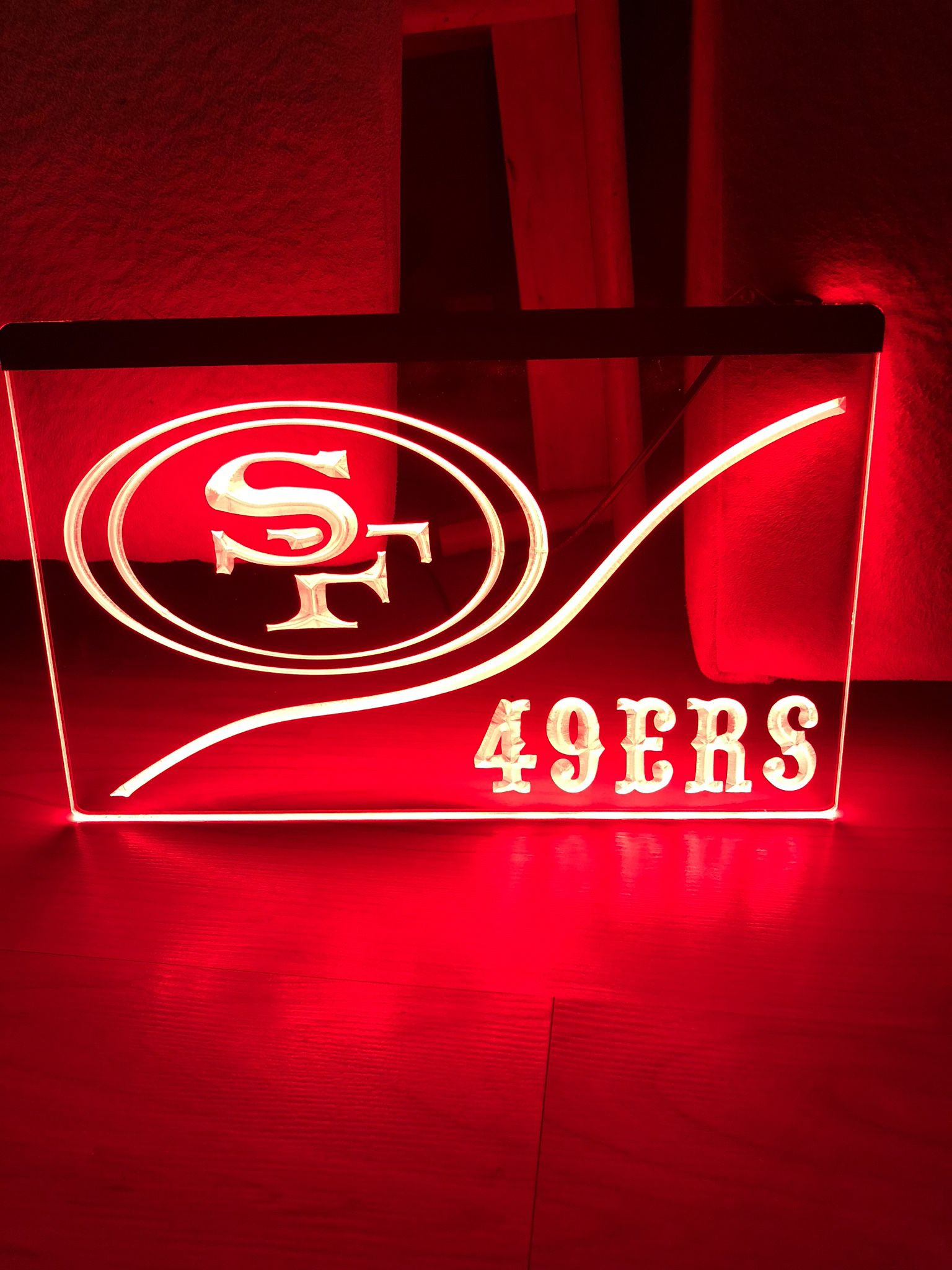 SAN FRANCISCO 49ERS LED NEON RED LIGHT SIGN 8x12