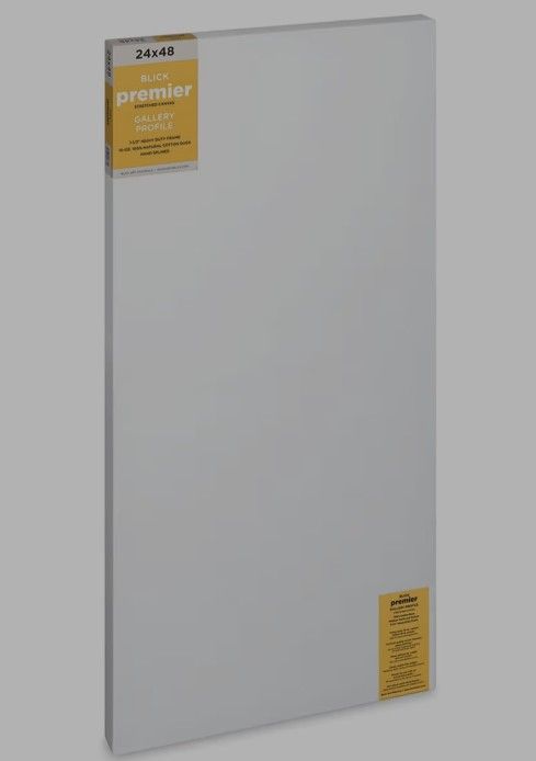 NEW Blick Premier Stretched Cotton Canvas - 2 x Fine Art Painting Canvases - Gallery Profile, 24" x 48" + Addtl. FREE 24" x 36" Canvas