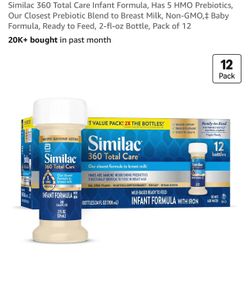Similac formula 360 total care. 12 pack ready to feed