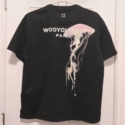 Wooyoungmi Paris Jellyfish T-Shirt Black Size 48 (Medium)