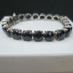 Genuine Black Spinel Bracelet 