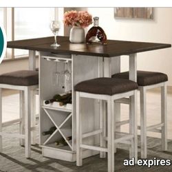 5 Pc BENCH STYLE DINNING SET 