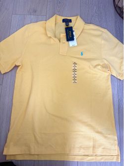 Brand New Polo Ralph Lauren Yellow Piqué Polo Shirt – Youth XL (Fits Men’s M / Women’s L)