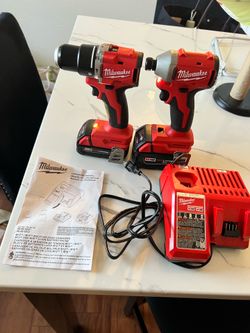 M18 18-Volt Lithium-Ion Brushless Cordless Compact Hammer Drill/Impact Combo Kit (2-Tool) with (2) Batteries,