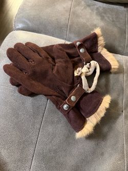WWII Imperial Japanese Army Air Service Pilot Winter Fur Lined Gloves Vintage