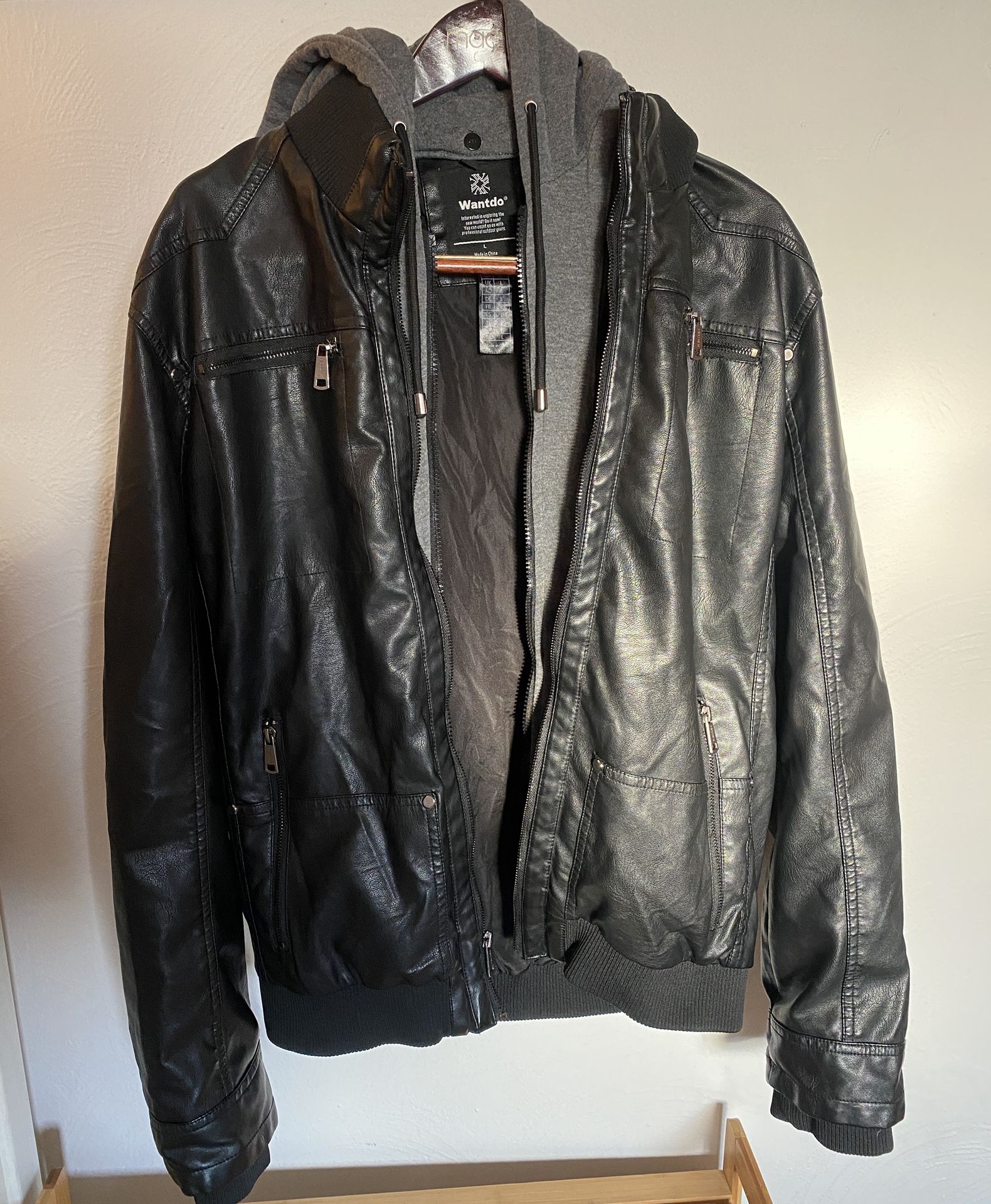 Black Jacket W/ Removable Hood