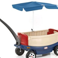 Little Tikes Delux Wagon With Umbrella And Cup Holder 