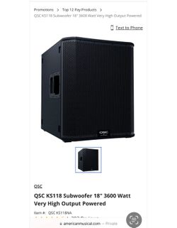 Speakers QSC whoffer in consola 32 studio