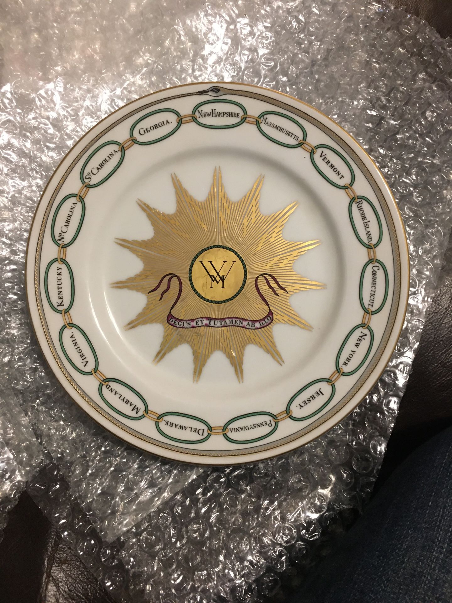 White house dessert collection plate