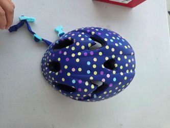Kids Bike Helmet Blue Polka Dot