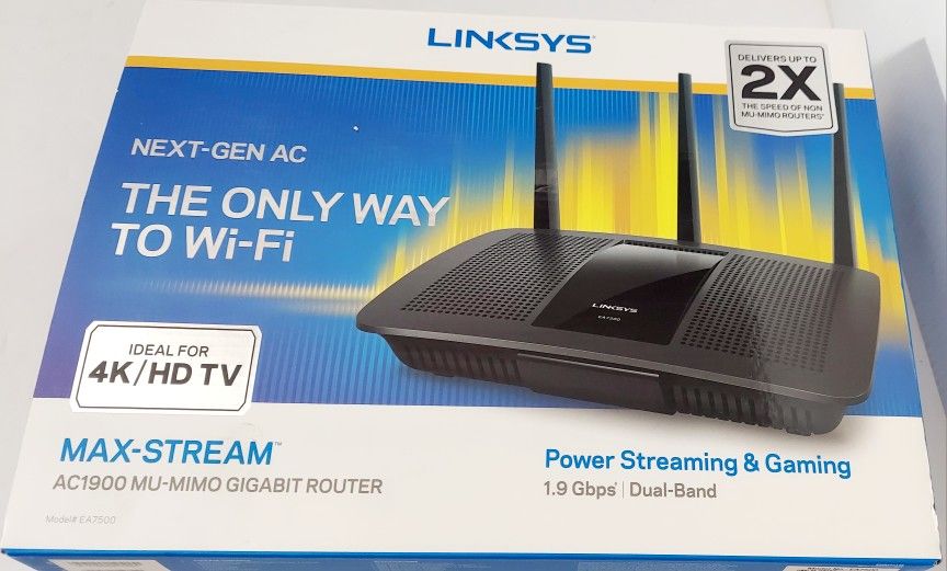 Linksys EA7500 Dual-Band Wi-Fi Router - 1.9 GHZ