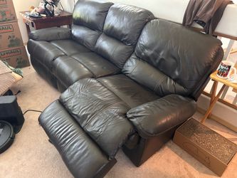 Leather love seat and sofa