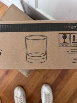 Glass cups whiskey glass