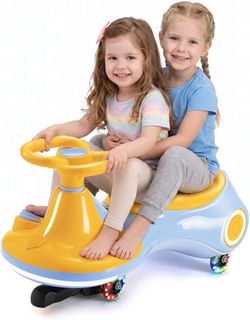 12V Kids Electric Wiggle Car Ages 3+, 3-in-1 Ride On Toy with Pedal