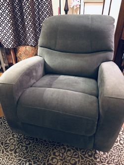 SWIVEL GLIDER RECLINER in MICROFIBER STAIN RESISTANT in GRANITE COLOR - Gently used Pet & Smoke free Environment - PRICED TO SELL