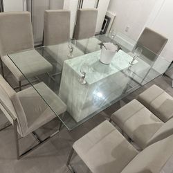 Glass Dining Table 