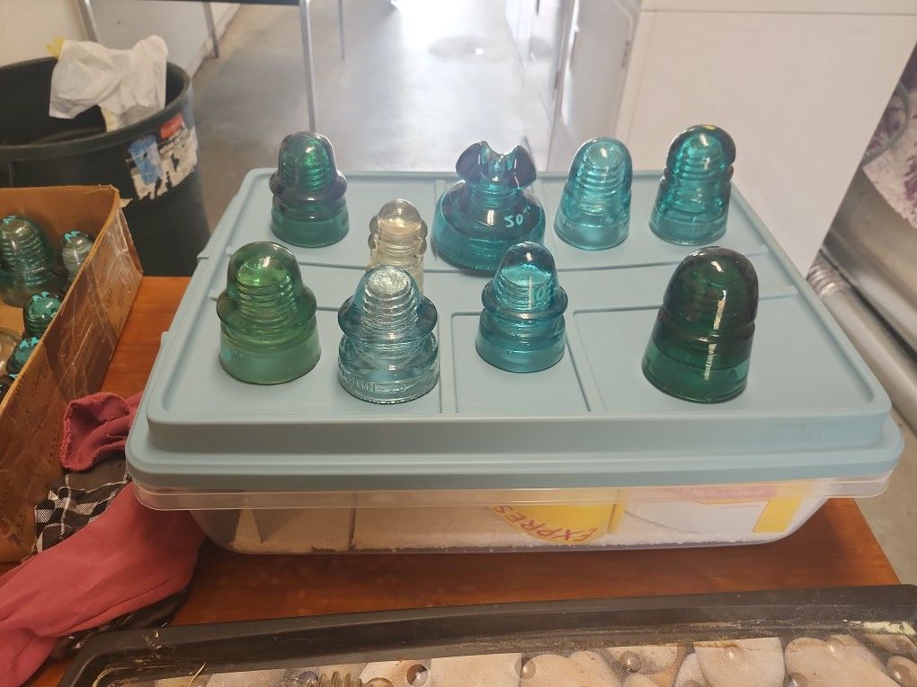 Assorted Antique Glass Insulators