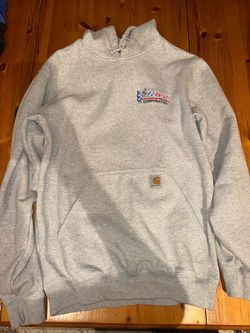 Carhartt Gray Hoodie with Embroidered Logo