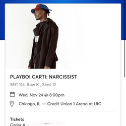 Playboi Carti Tickets For Chicago