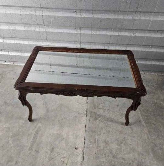 French Mirrored Top Coffee Table
