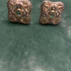 Vintage Judith Jack Marcasite Art Deco Earrings