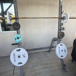 Squat Rack & Weights