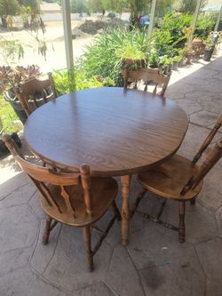 Dining table and chairs