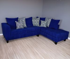 Brand New Blue Sectional 2pcs Ready for Delivery 🚛