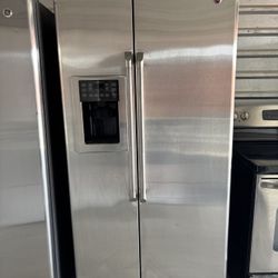 GE Stainless Steel Refrigerator And Freezer