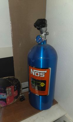 10lbs Nitrous Tank w/ Gauge - Electric Blue