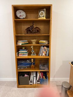Solid wood bookcase