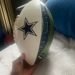 Dallas Cowboys Football with Stadium on it