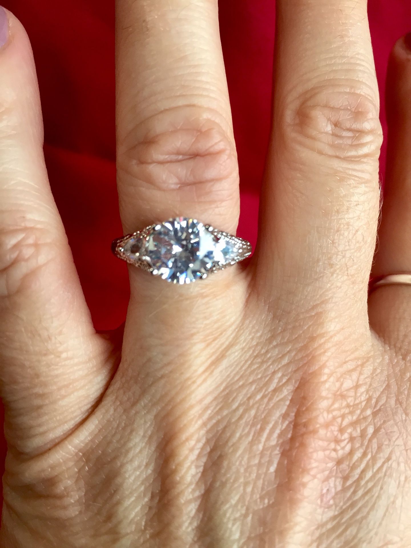 .925 & ITALIAN CZ RING NEW!! Size 7