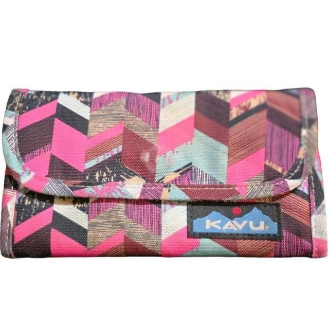 Kavu Sunset Blocks Trifold Canvas Wallet