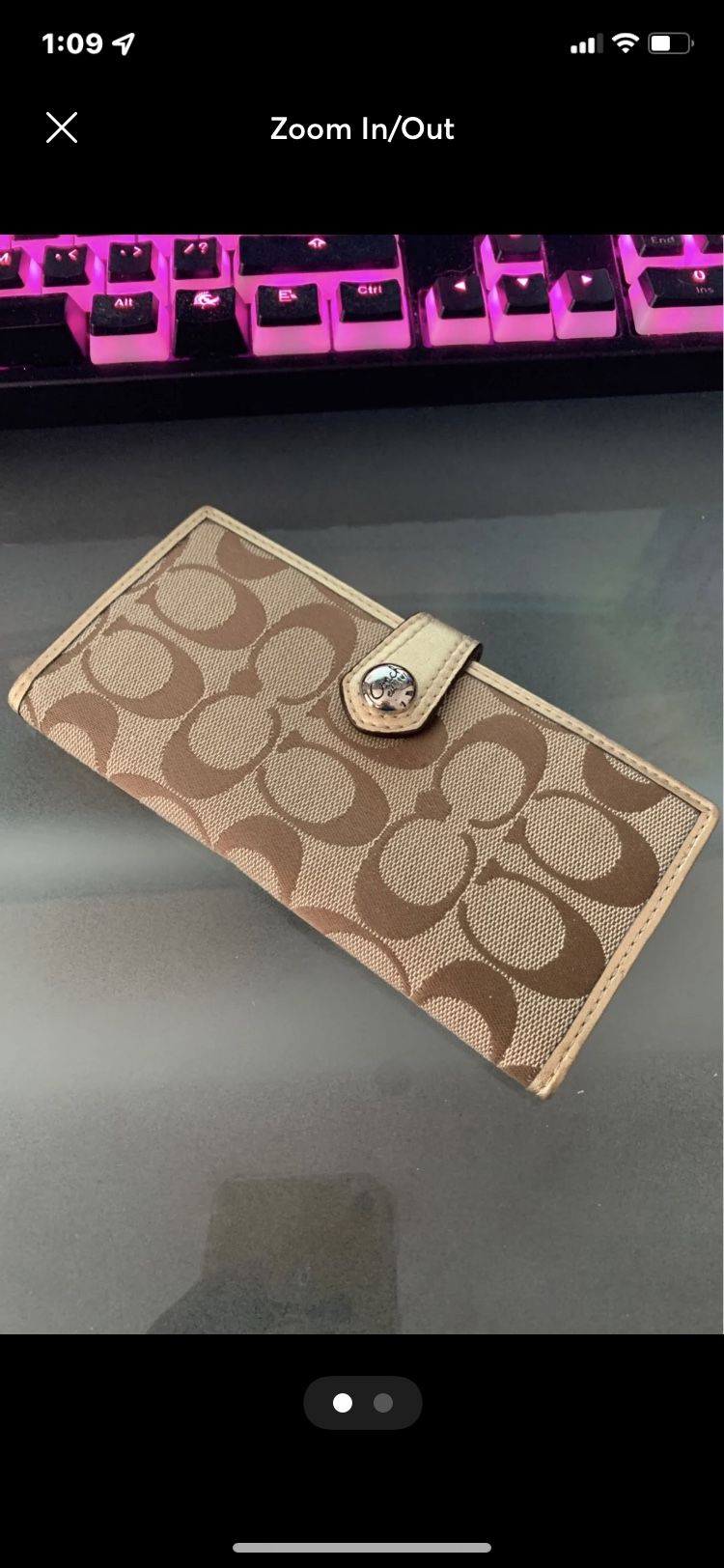 coach clutch wallet
