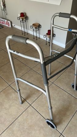 Folding Aluminum Walker with Front Wheels