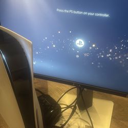 ps5 and dell monitor for sale comes with controller and cables