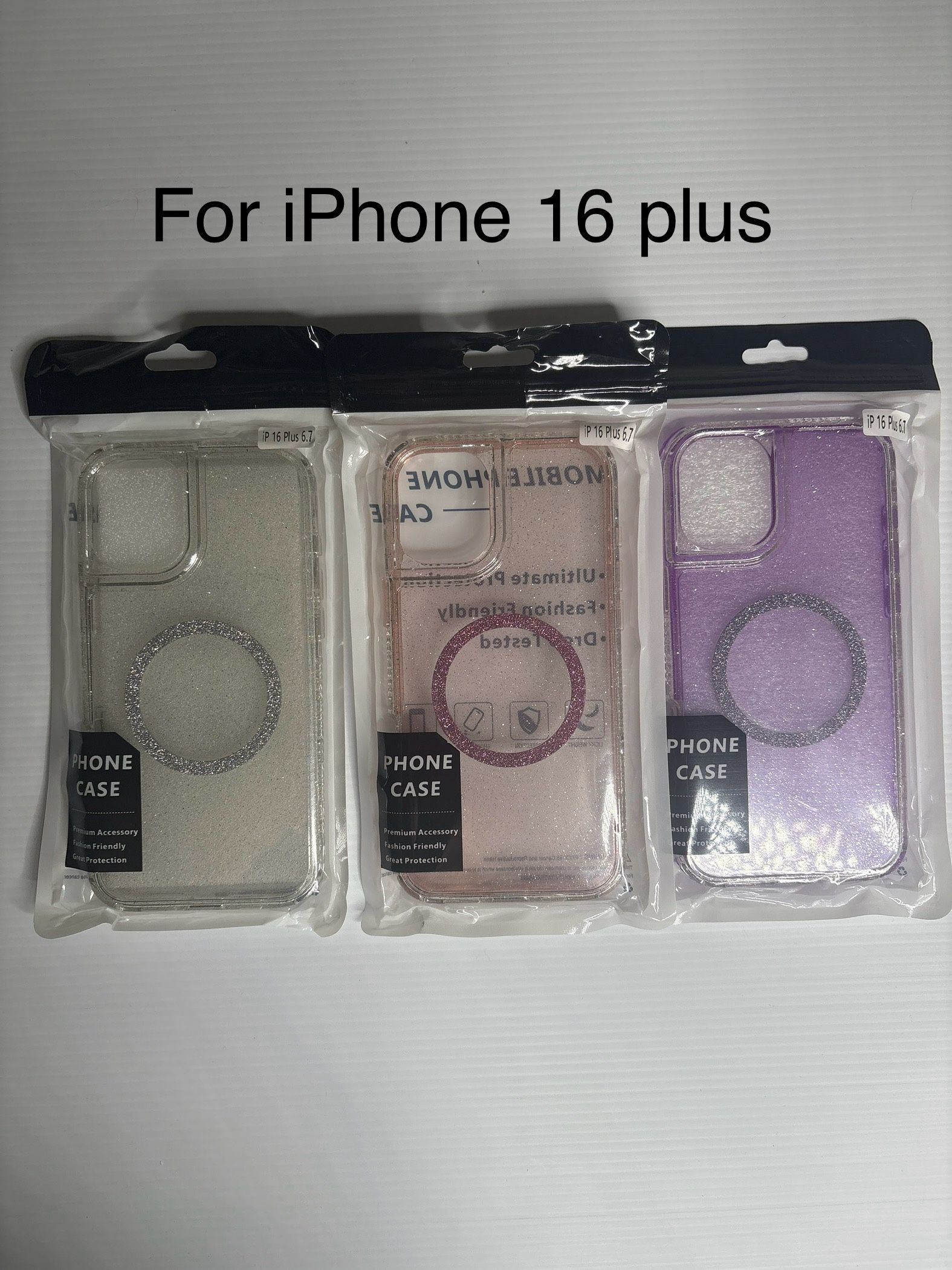 NEW Glitter iPhone 16 Plus Cases  – $8 Each or 3 for $20 