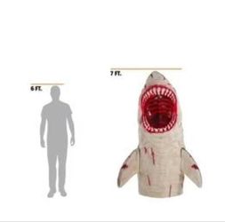 Halloween 7 Ft. Dead Water LED Megalodon Shark $180