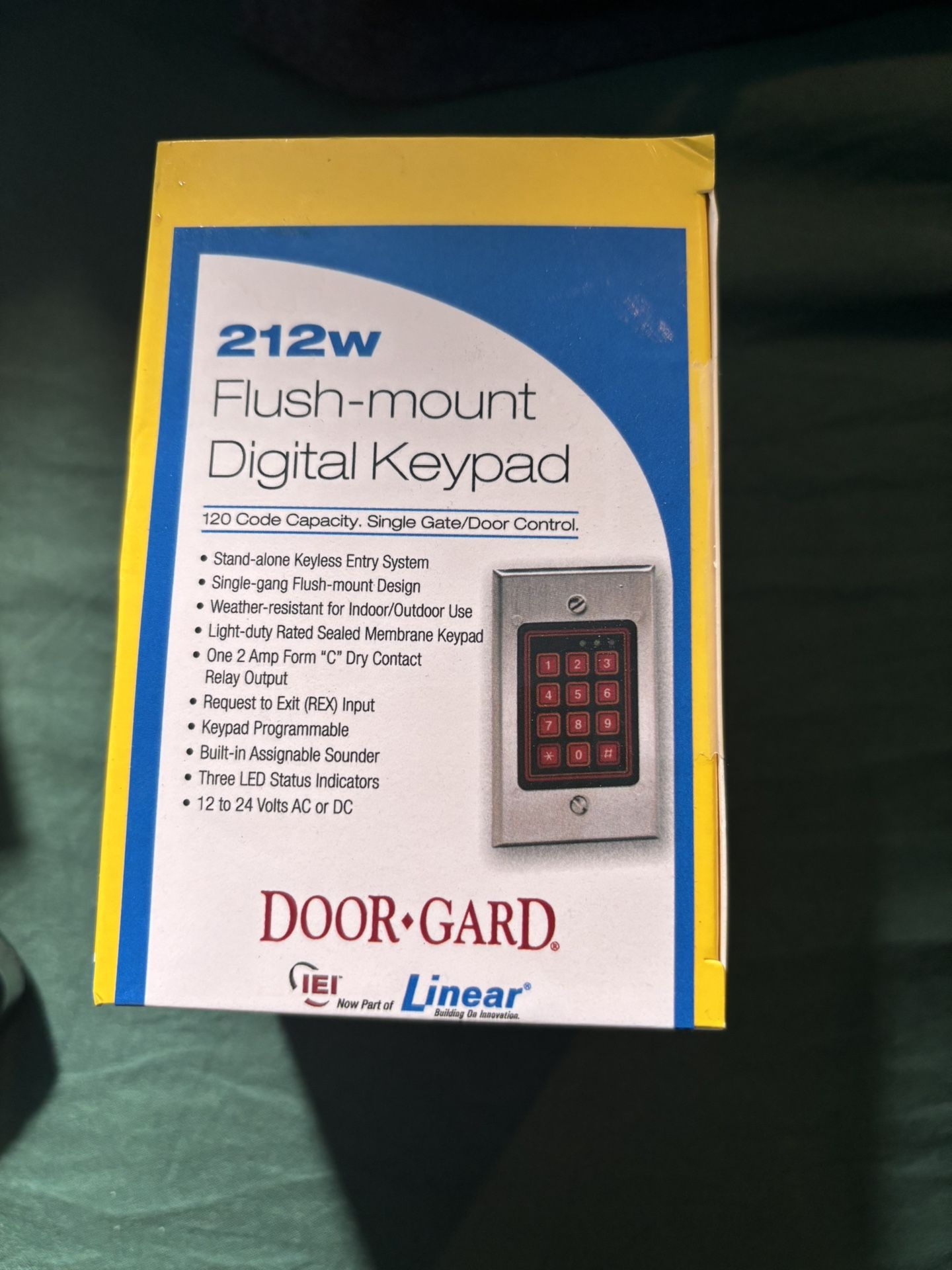 212w Flush Mount Digital Keypad. X2
