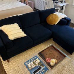 Burrow Nomad Velvet Couch with Sectional (Modular)