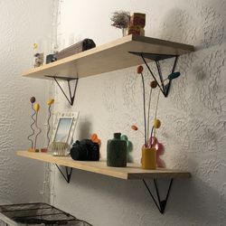 Custom Wood Floating Wall Shelves 