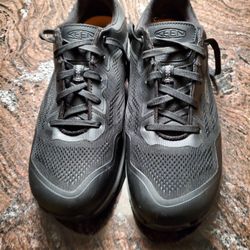 KEEN Utility Mens Sparta 2 Low Height Alloy Toe Industrial Shoe, Black and Grey, Size 11 